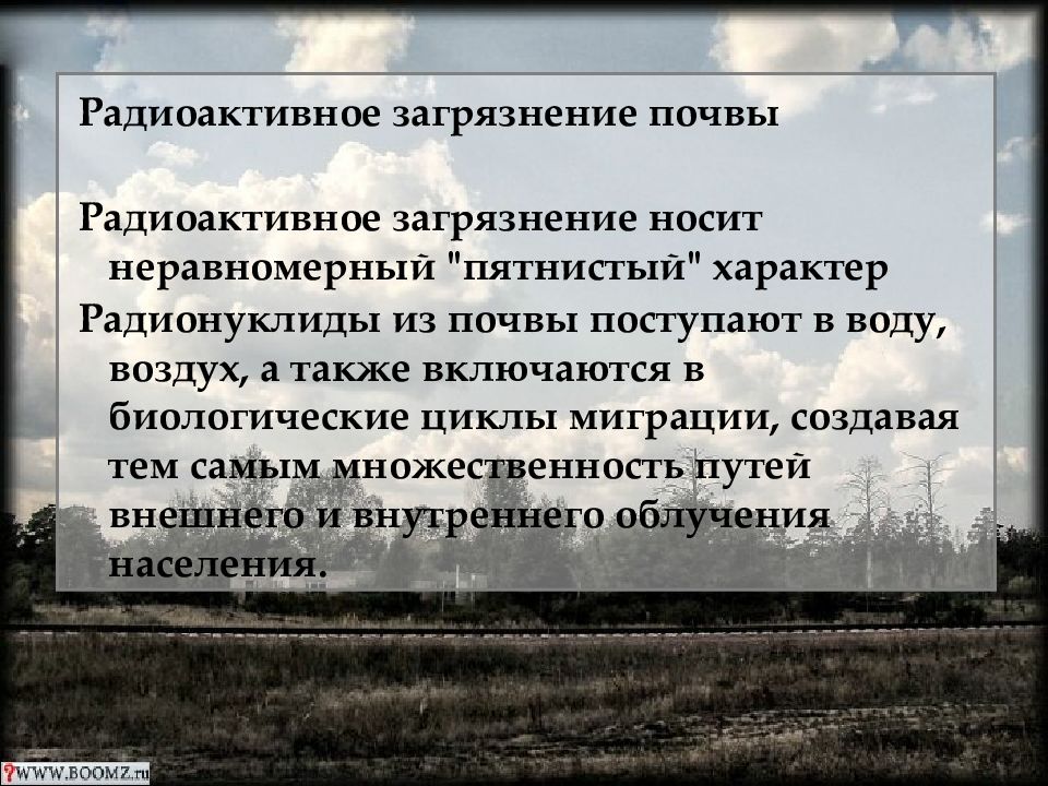 Экология чернобыля презентация