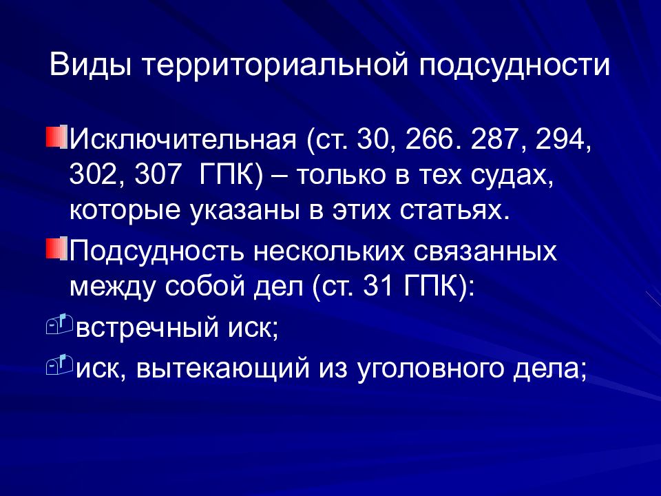 Территориальная подсудность уголовного дела презентация