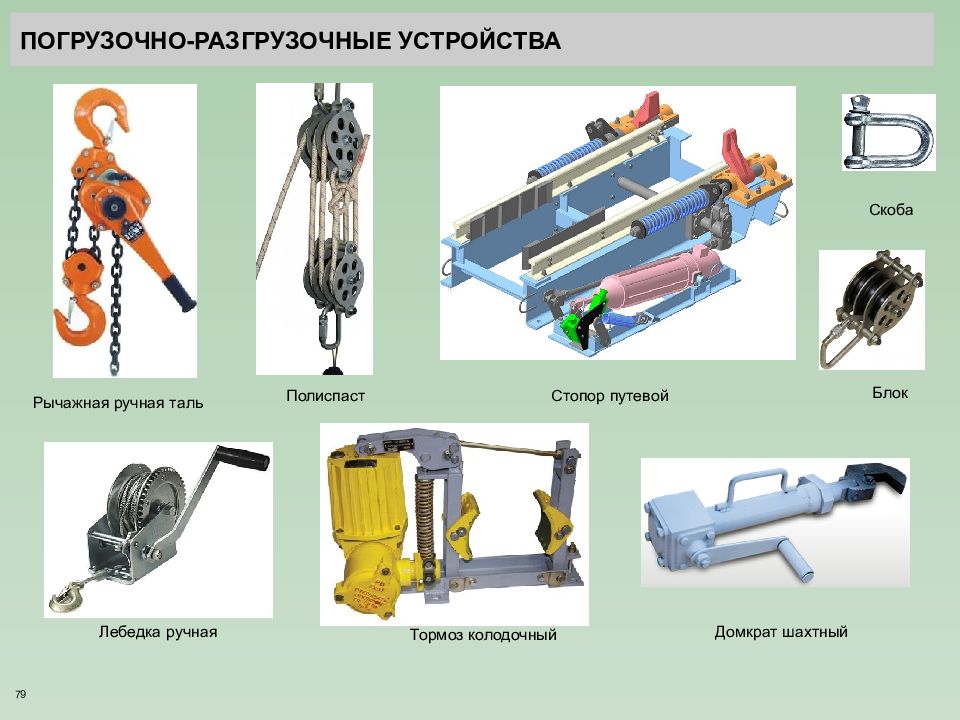 Вспомогательные устройства. Домкраты лебёдки тали подъемники ППТ. Ручные лебедки тали и полиспасты. Погрузочно-разгрузочные устройства. Погрузочно-выгрузочные устройства.