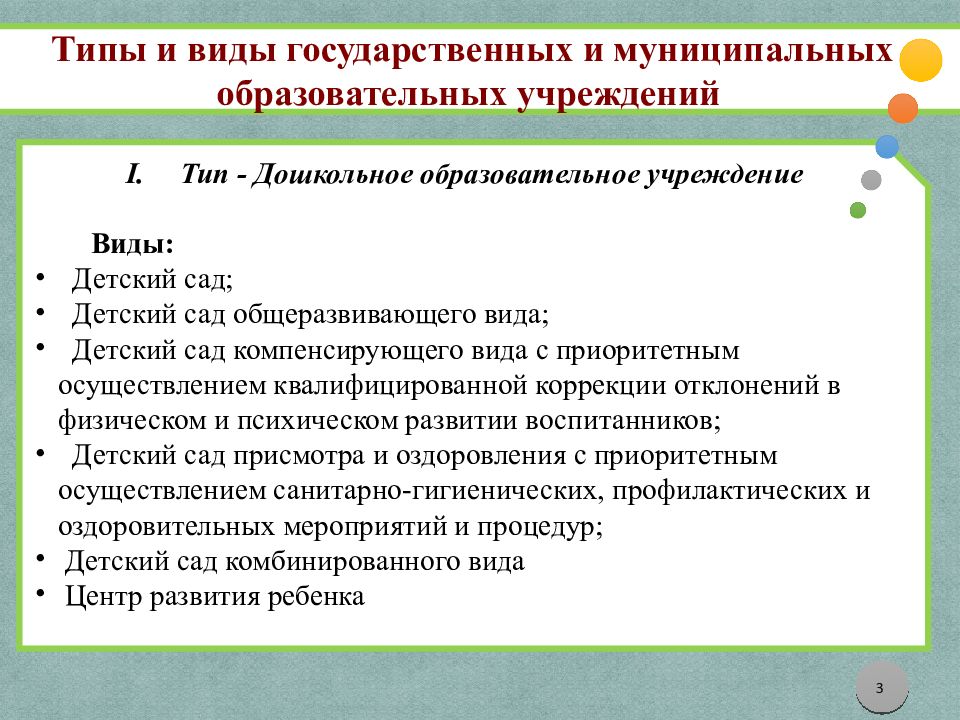 Виды муниципальных образовательных учреждений. Классификация дошкольных образовательных учреждений. Типы дошкольных учреждений в России. Что такое Тип учреждения дошкольного образования. Тип образовательного учреждения ДОУ.