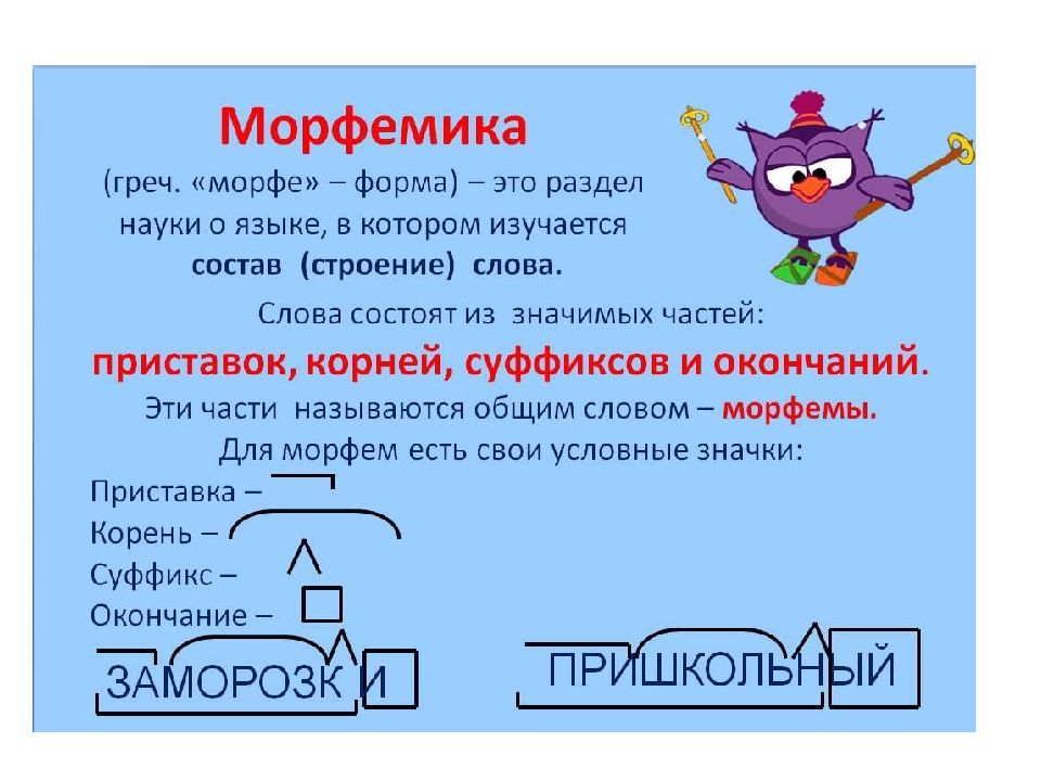 Данной схеме соответствует морфемное членение слова неподвижный