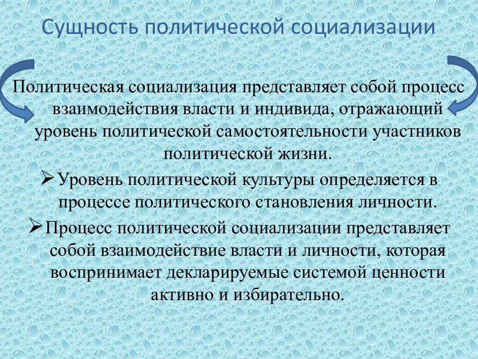 Политическая социализация презентация