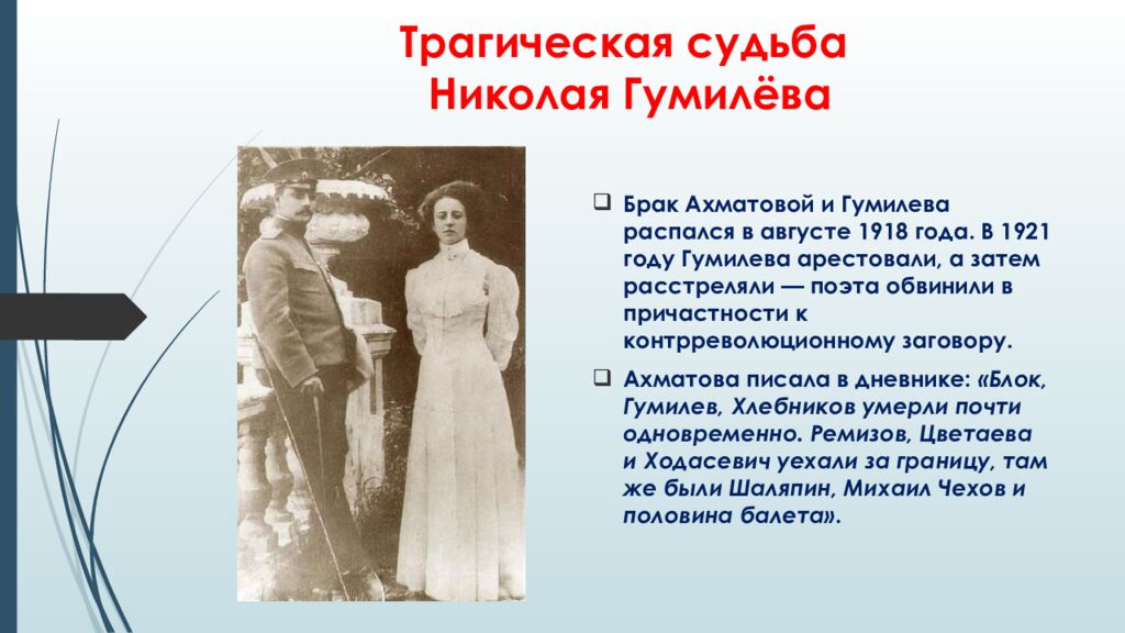 Трагическая судьба Николая Гумилёва