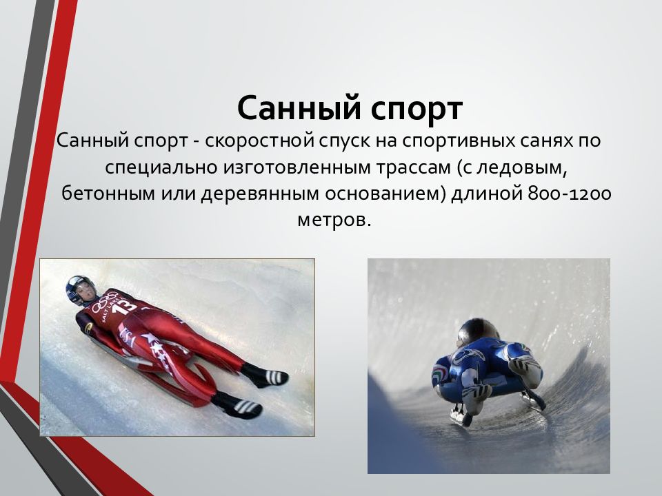 Санный спорт презентация