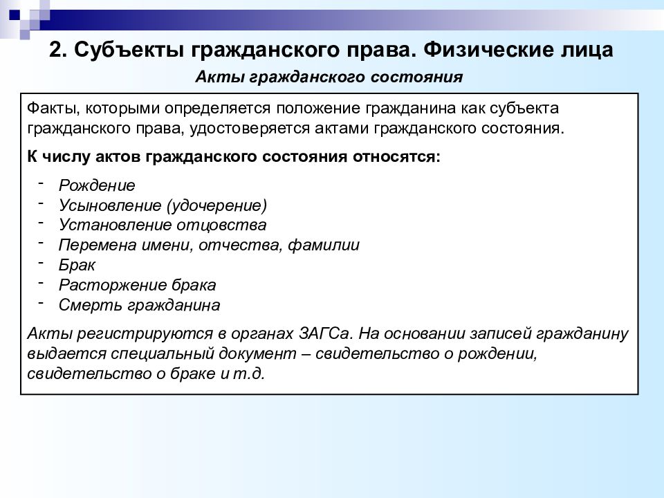 Основы гражданского права презентация 11 класс