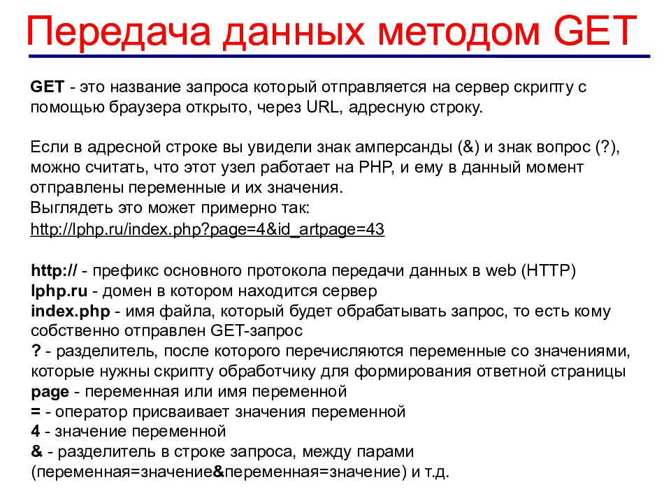 Метод данных. Методы передачи данных. Метод get. Название запроса. Передача данных от клиента к серверу методом get php.