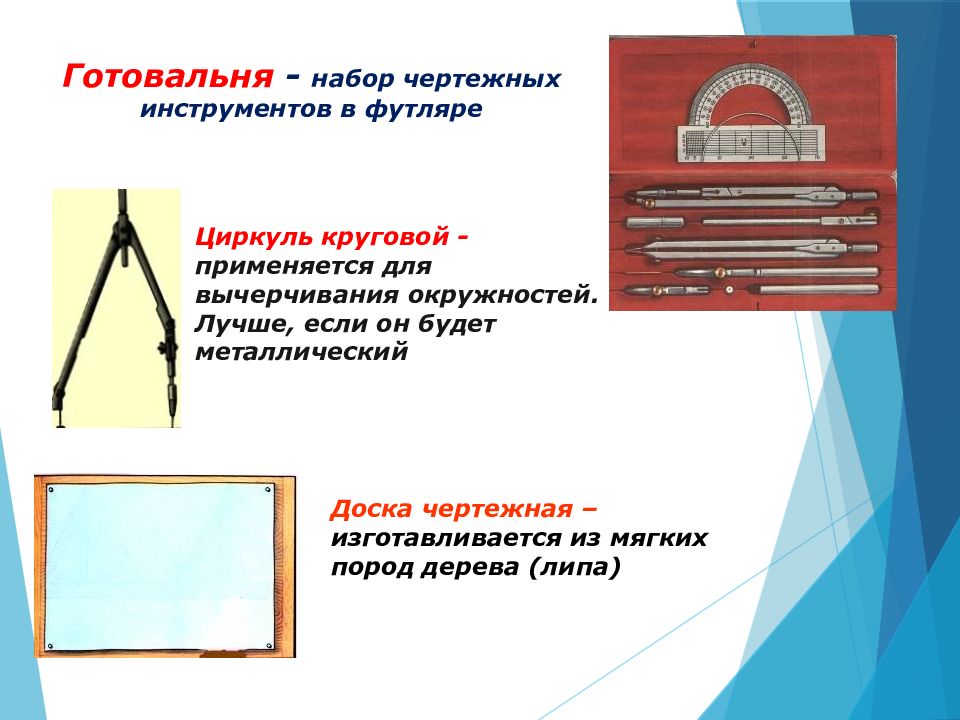 Условное изображение предмета по определенным правилам с помощью чертежных инструментов