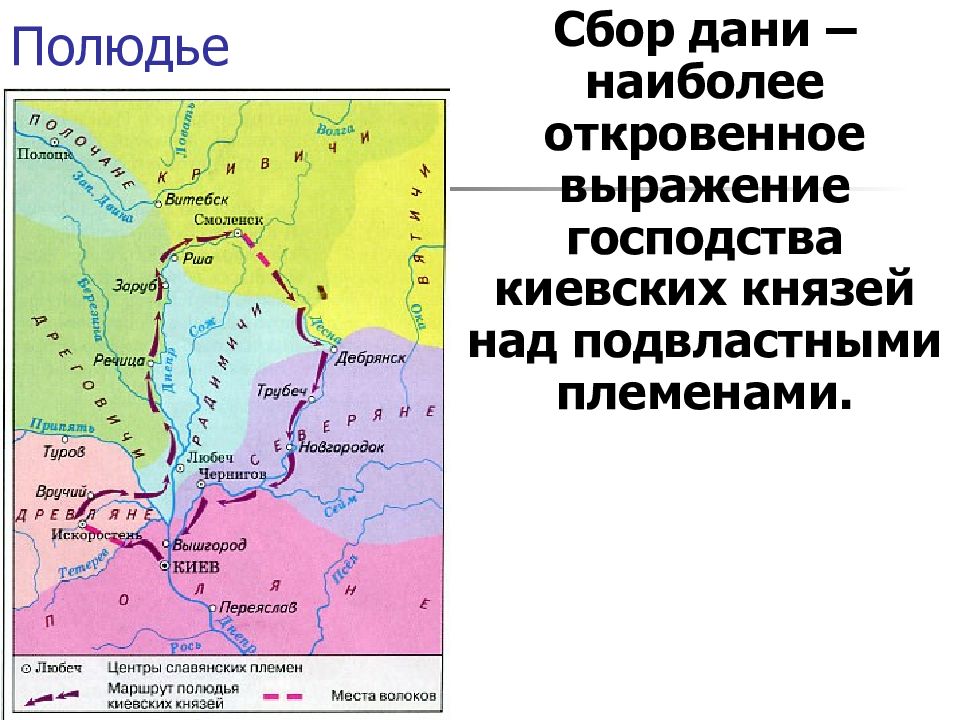 Сбор дани князем. Сбор полюдья карта. Карта полюдья киевских князей. Походы Игоря полюдье. Полюдье Игоря карта.