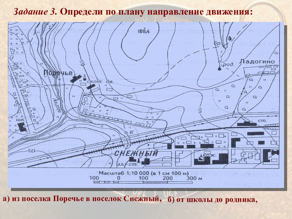 Определить направление движения. Направления горизонта на плане местности. Направление сторон горизонта на плане местности. Определение направлений на плане. Определение направлений по плану.