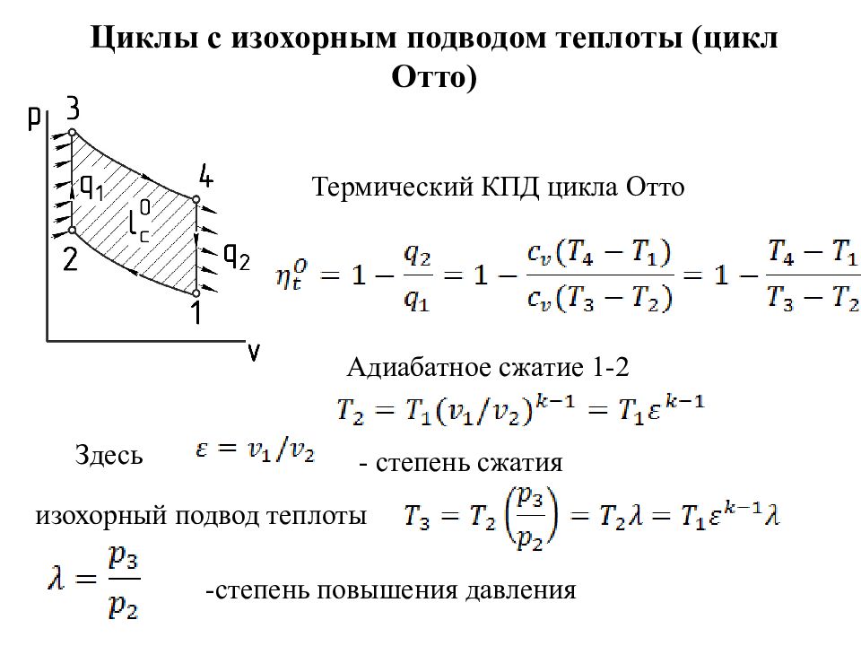 Термический кпд циклов двс