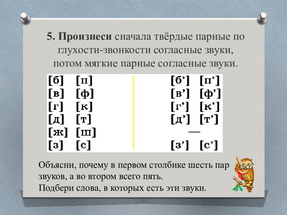 Парные согласные на конце слова 1 класс презентация