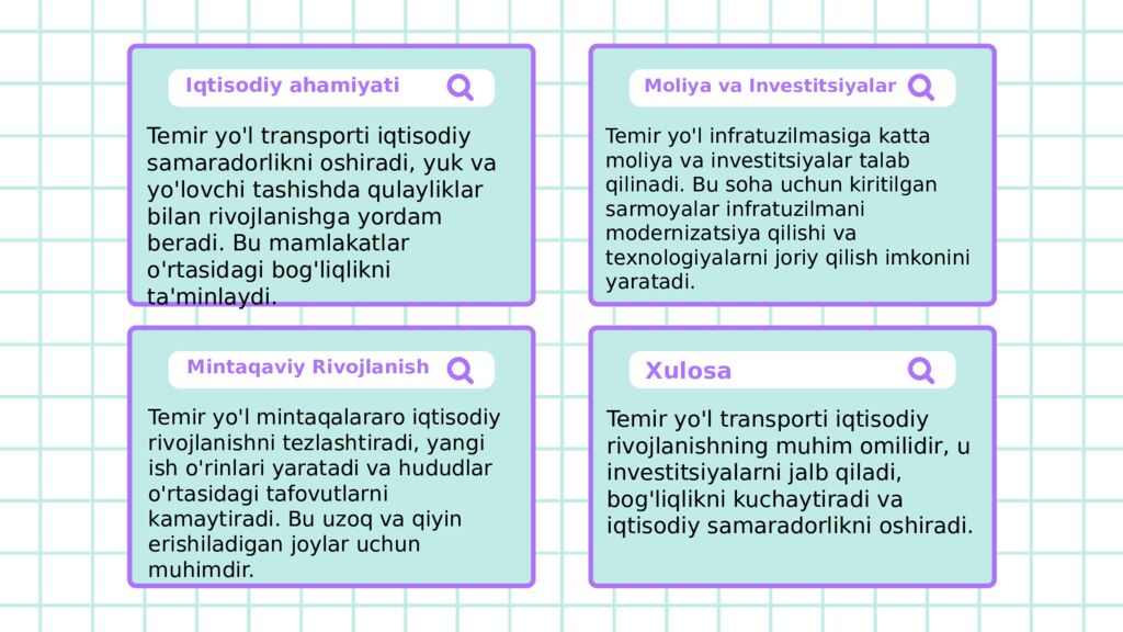 Temir yo‘l transporti Muxayyo Ahtamova