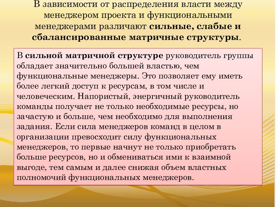 В какой структуре руководитель проекта имеет большие права и полномочия