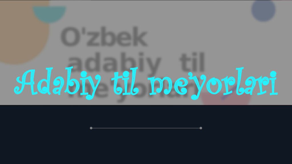 Adabiy til me’yorlari