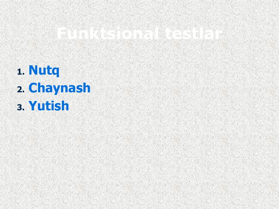 Funktsional testlar