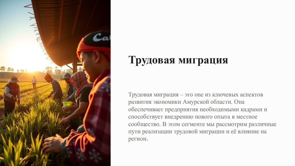 Трудовая миграция Трудовая миграция – это one из ключевых аспектов развития