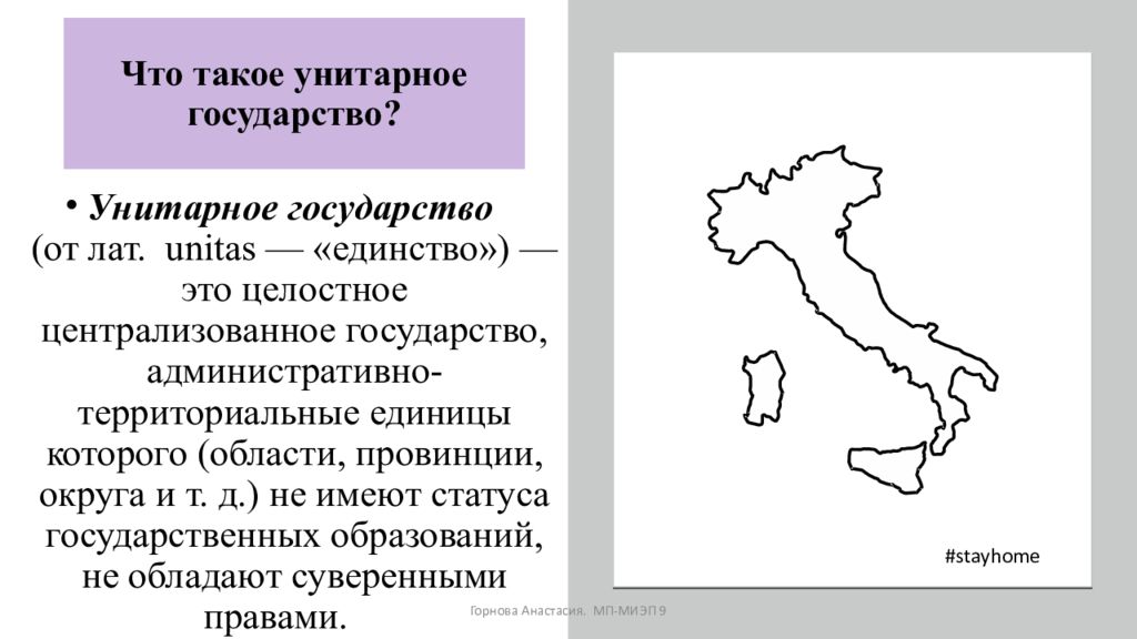 Унитарное государство карта