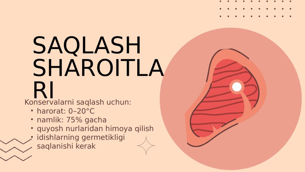 GO‘SHT KONSERVALARI SIFATI Meat is m ore than food—it’s craftsmanship