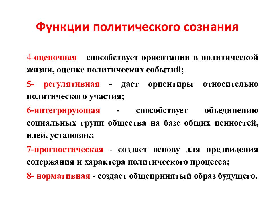 К какому компоненту относится политическая идеология