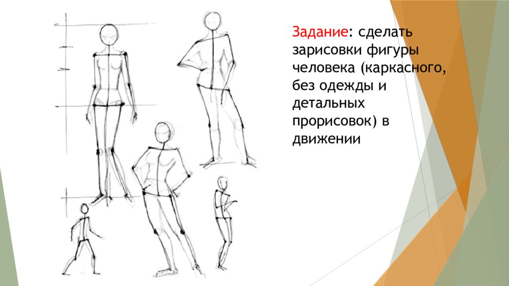 Презентация рисуем человека в движении