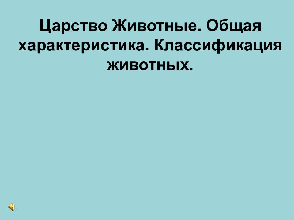 Царство Животные. Общая характеристика. Классификация животных