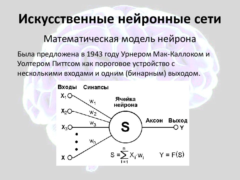 Презентация по теме нейронные сети