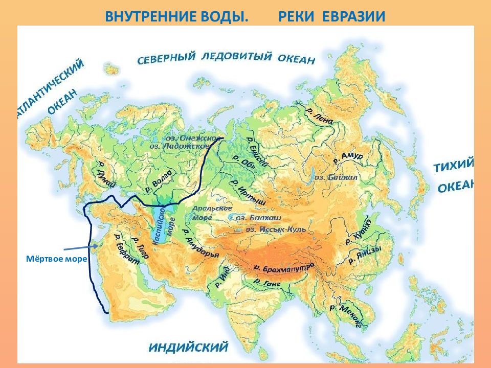 Расположите перечисленные полуострова