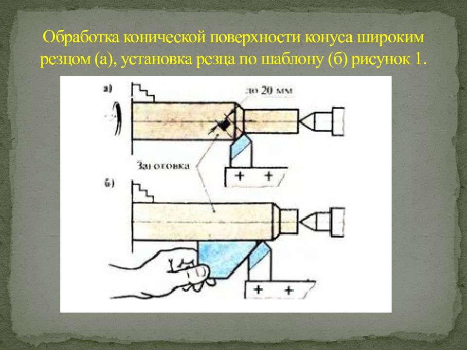 Обрабатываемая площадь. Резец для проточки конусной поверхности. Обработка конических поверхностей. Способы обработки конических поверхностей. Обработка конических поверхностей широким резцом.