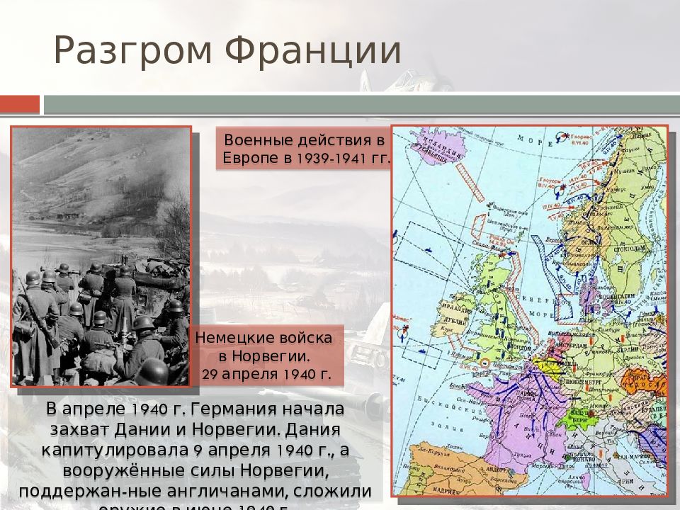 Начало второй мировой войны 1939 1941 презентация