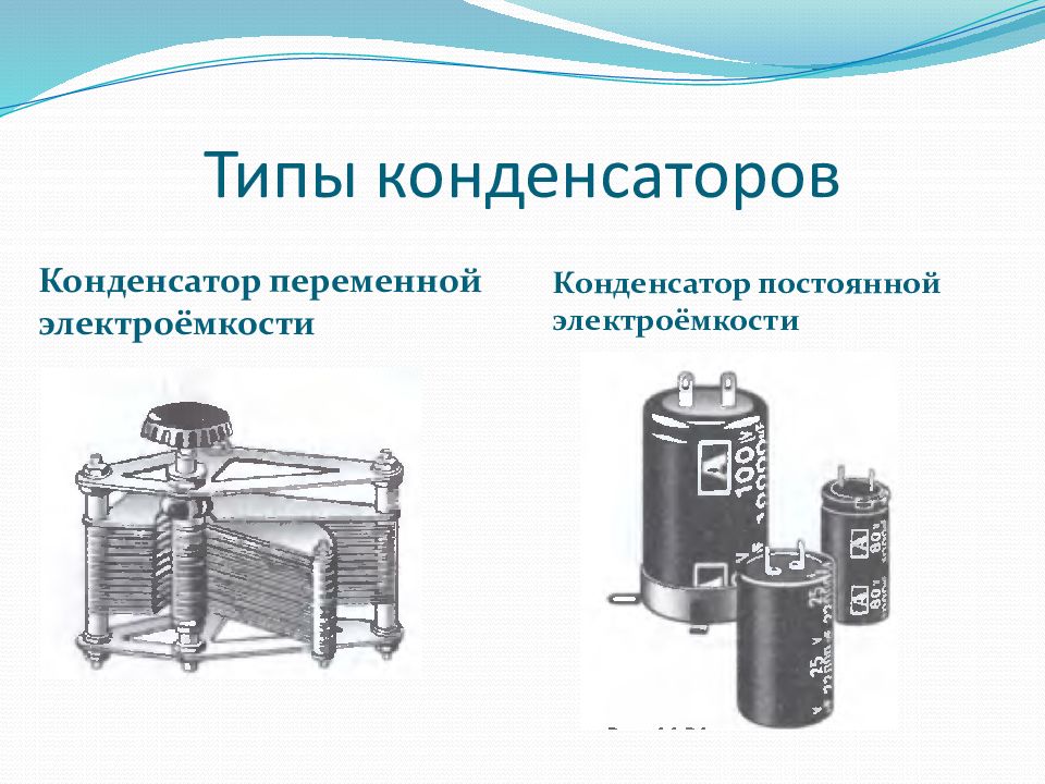 Презентация электроемкость конденсатора