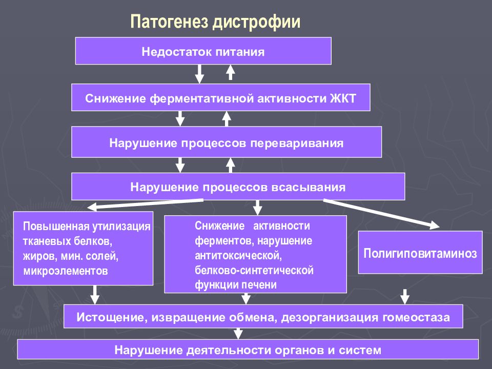 Схема патогенеза рахита