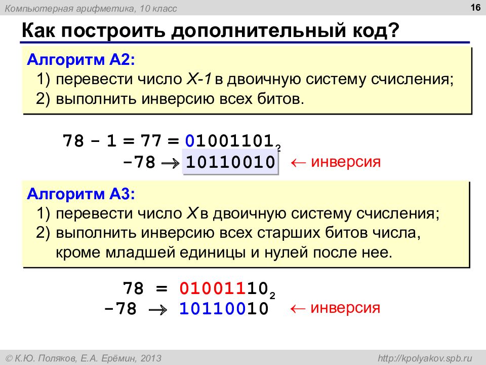 Компьютерная арифметика презентация