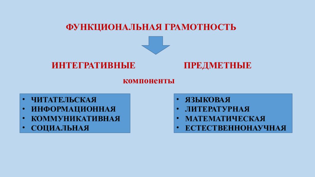 Функциональная грамотность чтения. Функциональная грамотность. Интегративные и предметные компоненты функциональной грамотности. Элементы формирования функциональной грамотности. Составляющие функциональной грамотности.