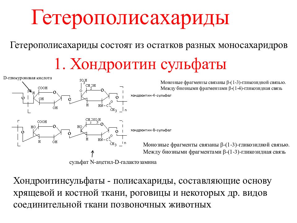 Три характеристики полисахаридов. Хондроитин сульфат гетерополисахарид. Гетерополисахариды классификация биохимия. Полисахариды гетерополисахариды. Мономер хондроитин-6-сульфата.