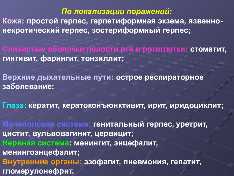 Локализация поражения. Локализация простого герпеса. Вирус простого герпеса локализация. Клинические формы герпеса. Зостериформный простой герпес.