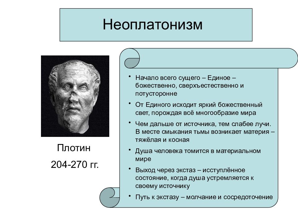 Плотин и неоплатонизм презентация