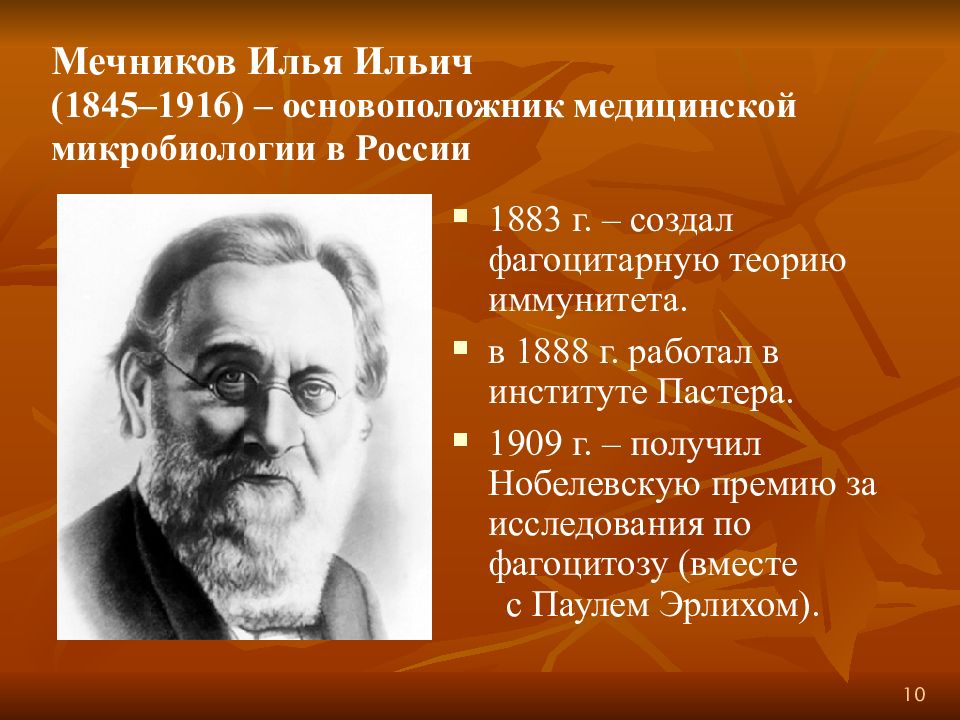 Десять мечников. Мечников Илья Ильич основоположник. Мечников основоположник научной микробиологии. Илья Ильич Мечников микроорганизмы. Илья Ильич Мечников открытия в микробиологии.