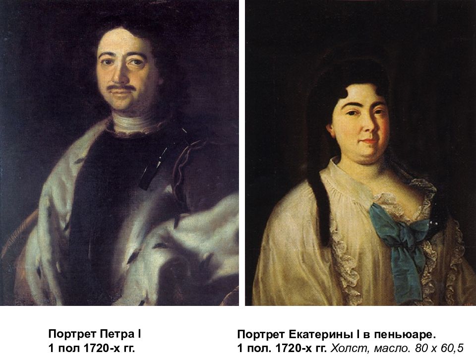 Портреты петровской эпохи. Портрет Петра первого 1720. Портреты Петра 1 и Екатерины. Портреты эпохи Петра 1 Екатерина 1. Искусство Петровской эпохи.