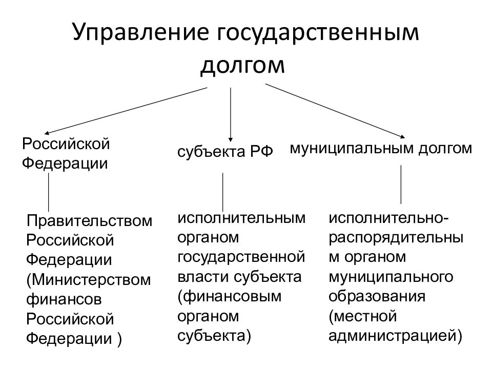 Государственный и муниципальный долг схема