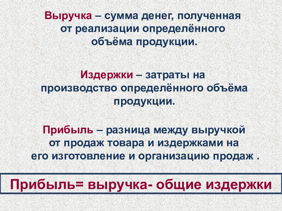 Презентация факторный доход прибыль издержки инвестиции 10 класс