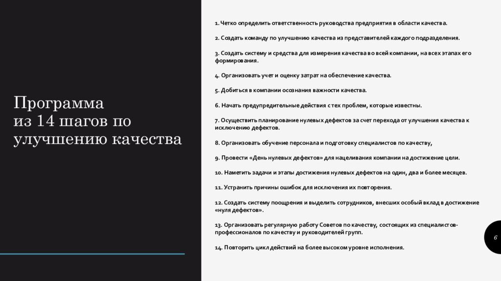 Программа из 14 шагов по улучшению качества