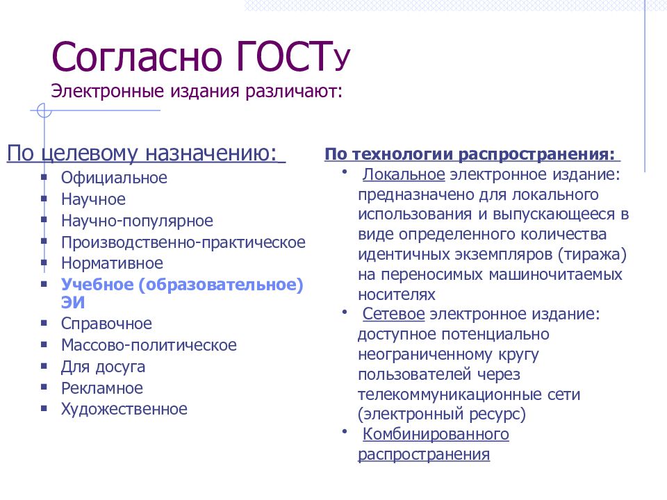 Производственно практическая. Образовательно-электронные издания и ресурсы. Технология распространения электронного издания. Виды электронных изданий по целевому назначению. Производственно практическое электронное издание.