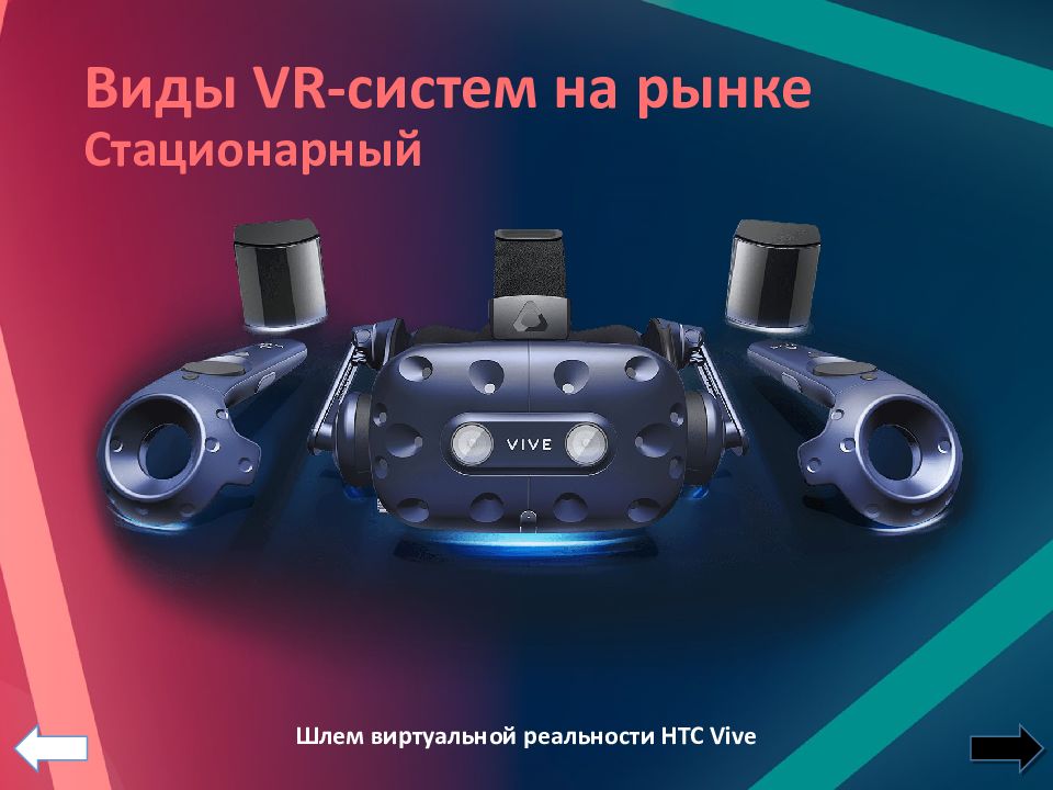 Виды VR на рынке. VR презентация проекта. Шаблоны VR .ppt. Купить систему ВР.