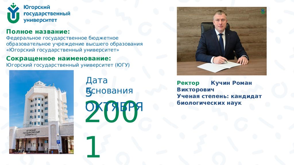 2001 Полное название: Федеральное государственное бюджетное образовательное