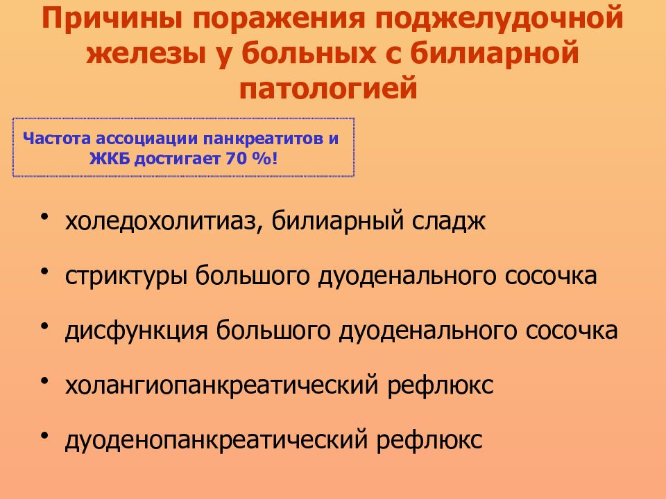 Билиарный панкреатит лечение