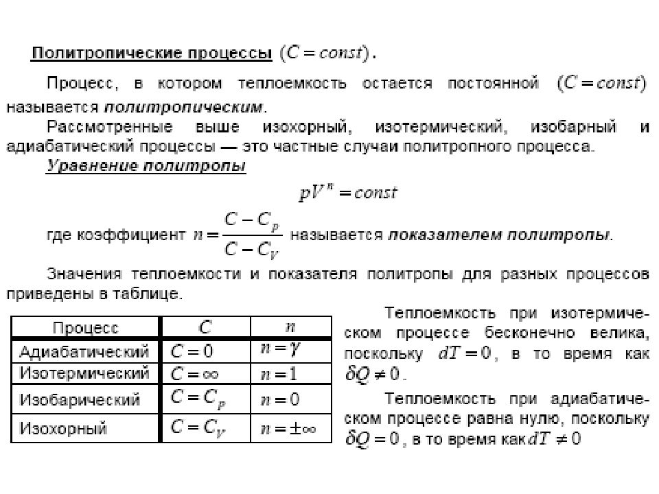 Политропный процесс. Показатель политропного процесса. Политропический процесс частные случаи. Показатели политропы в процессах. Частные случаи политропного процесса.