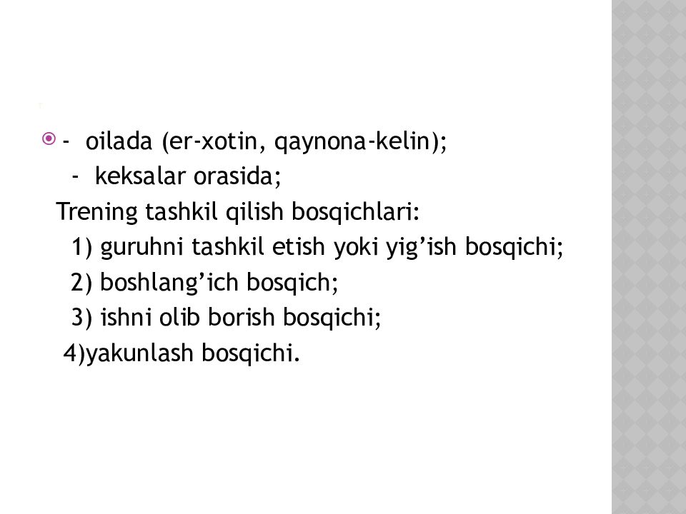 Sotsial psixologik treningni ahamiyati t