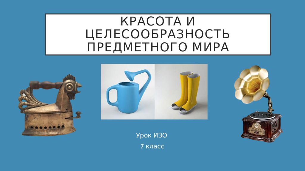 Красота и целесообразность предметного мира