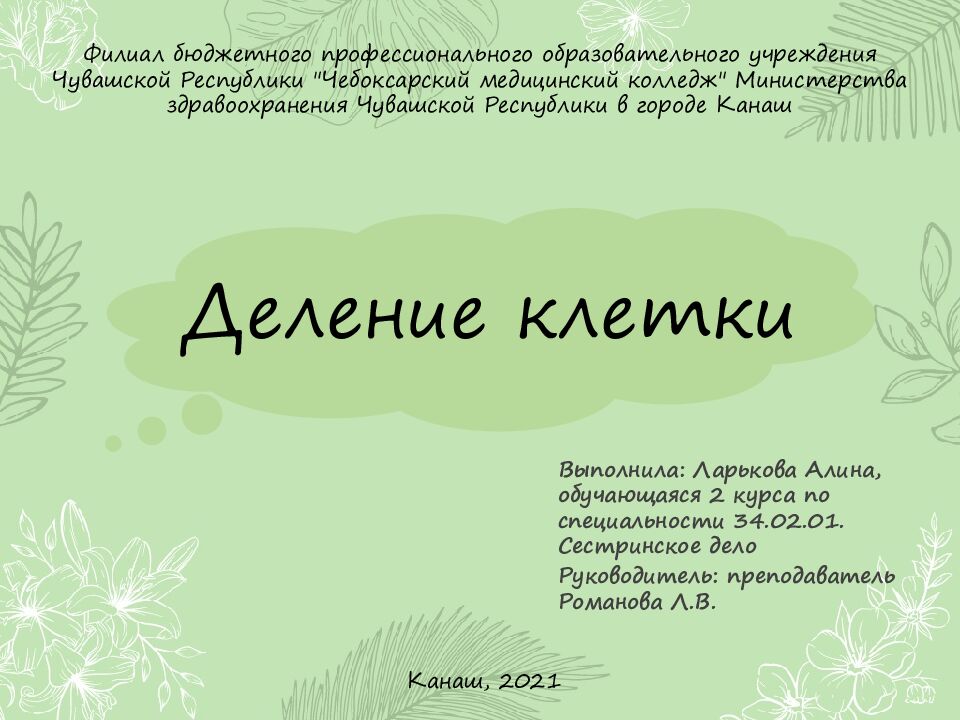 Деление клетки