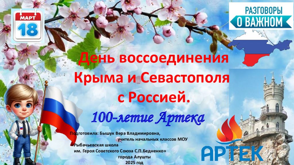 День воссоединения Крыма и Севастополя с Россией. Подготовила: Бышук Вера